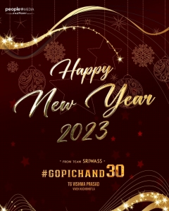 Gopichand30 Movie Happy New Year 2023 Wishes Poster