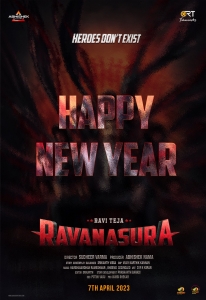 Ravanasura Movie Happy New Year 2023 Wishes Poster