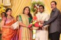 Anbumani Ramadoss with wife Sowmiya at Pandu Son Wedding Reception Photos