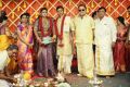 Radha Ravi @ Parthiban daughter Abhinaya Wedding Reception Stills