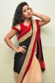 Actress Pavani Hot Stills in Black And Peach Saree