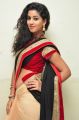 Actress Pavani Hot Stills in Black And Peach Saree