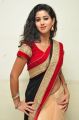 Actress Pavani Hot Stills in Black And Peach Saree