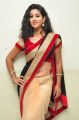 Actress Pavani Hot Stills in Black And Peach Saree