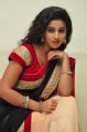 Actress Pavani Hot Stills in Black And Peach Saree