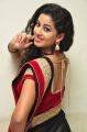 Actress Pavani Hot Stills in Black And Peach Saree