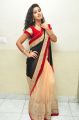 Actress Pavani Hot Stills in Black And Peach Saree