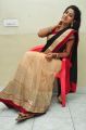 Actress Pavani Hot Stills in Black And Peach Saree