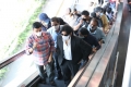 Pawan Kalyan travels in Hyderabad metro for Vakeel Saab Shoot