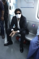 Pawan Kalyan travels in Hyderabad metro for Vakeel Saab Shoot