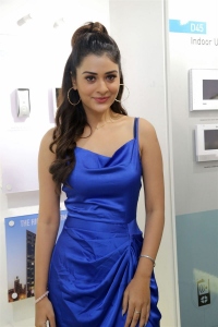 Actress Payal Rajput New Pics in Navy Blue Satin Dress