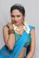Tamil Actress Pearl D'souza Hot in Blue Saree Gallery