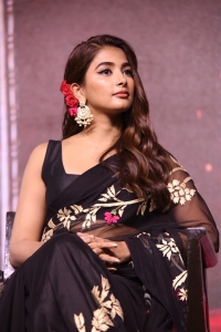 Acharya Movie Heroine Pooja Hegde Black Saree Images