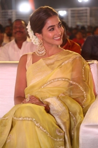 Acharya Movie Actress Pooja Hegde Silk Saree Pics