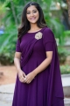 Bangaru Bullodu Heroine Pooja Jhaveri Images in Violet Dress