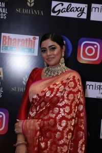 Actress Poorna New Saree Pics @ SIIMA Awards 2021 Red Carpet