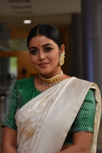 Actress Poorna Saree Images @ Thalaivi Pre Release Event