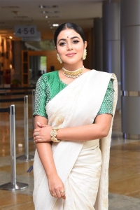 Actress Poorna Saree Images @ Thalaivi Movie Pre Release Event