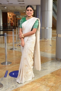 Actress Poorna Saree Images @ Thalaivi Movie Pre Release Event