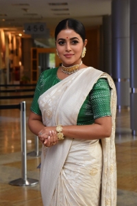 Actress Poorna Saree Images @ Thalaivi Pre Release Event