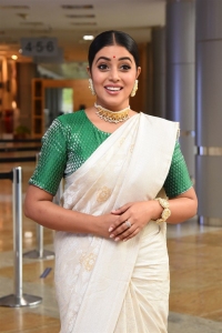 Actress Poorna Saree Images @ Thalaivi Movie Pre Release Event