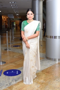 Actress Poorna Saree Images @ Thalaivi Pre Release Event