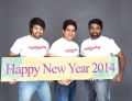 Arya, Shaam, Vijay Sethupathi in Poramboku Team New Year 2014 Wishes Photos