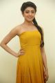 Actress Praneetha New Stills in Yellow Long Dress