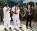 Uttej, Raghu Babu, Charmi in Prathighatana Telugu Movie Stills