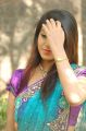 Actress Prathista Photos in Light Blue Designer Saree