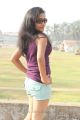 Actress Prithiksha Mythili Hot Photos in Dark Violet Top & Short Trouser