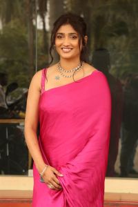 Priya Vadlamani Pink Saree Pics @ Brahma Anandam Teaser Launch