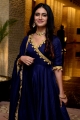 Ishq Movie Actress Priya Prakash Varrier in Blue Dress Images