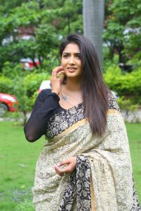 Actress Priya Vadlamani Saree Photos @ Veeranjaneyulu Viharayatra Trailer Launch