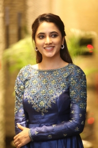 Doctor Movie Actress Priyanka Arul Mohan Blue Dress Photos