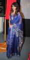 Priyanka Chopra Hot Blue Saree Photos with sleeveless saree blouse
