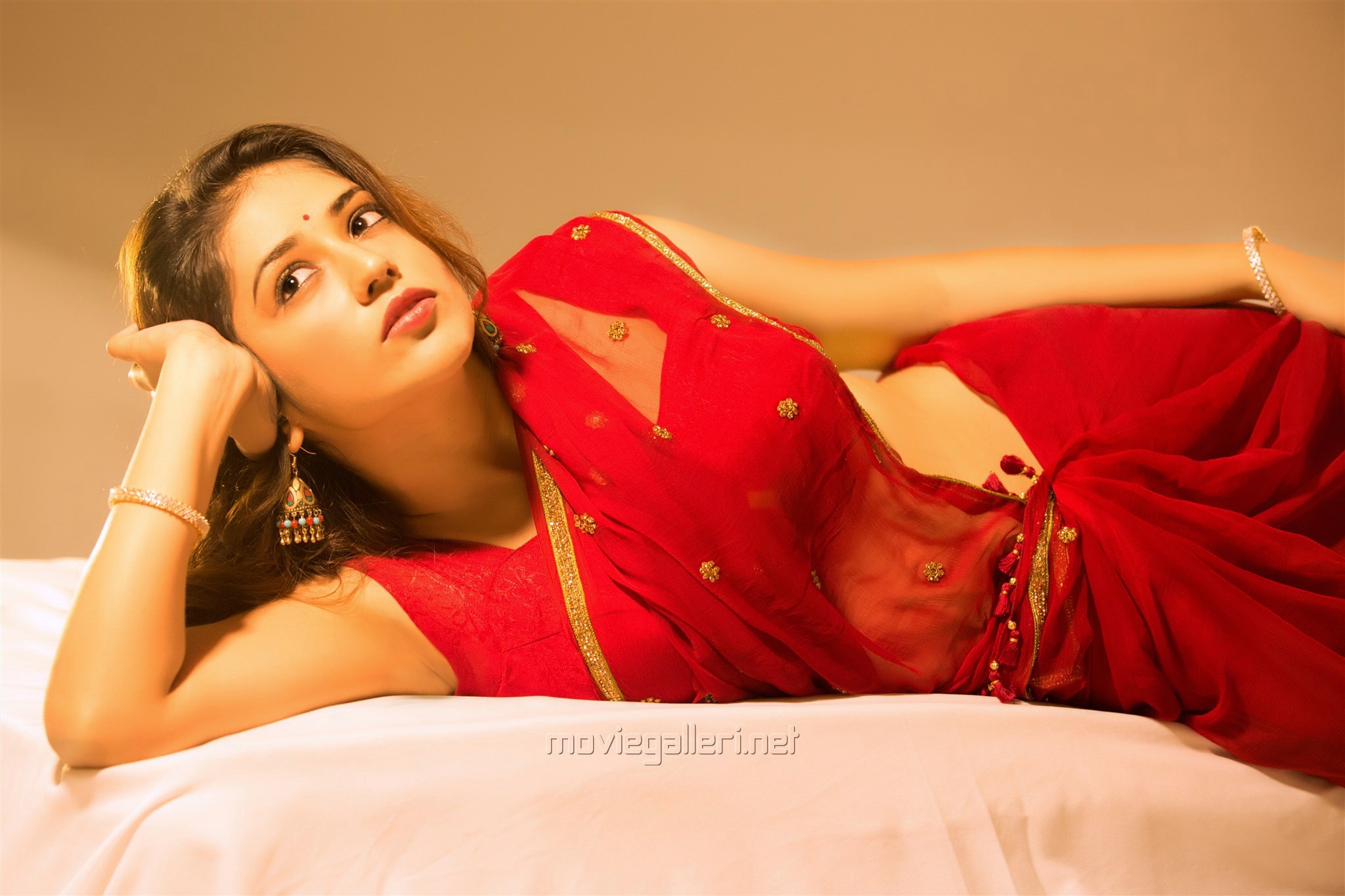 Actress Priyanka Jawalkar Hot Saree Photoshoot Stills 
