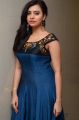 Actress Priyanka Ramana in Blue Long Dress Stills