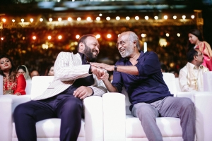 Subaskaran Allirajah, Rajinikanth @ Ponniyin Selvan Audio Launch Stills