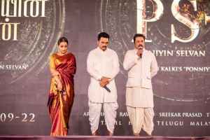 Trisha, Karthi, Sarathkumar @ Ponniyin Selvan (PS1) Teaser Launch Stills