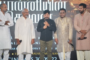 Thotta Tharani, Mani Ratnam, Ravi Varman, AR Rahman, Jayam Ravi @ Ponniyin Selvan (PS1) Teaser Launch Stills