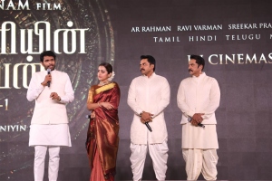 Vikram Prabhu, Trisha, Karthi, Sarathkumar @ Ponniyin Selvan (PS1) Teaser Launch Stills