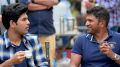 Puneeth Rajkumar visits Allu Sirish's Oka Kshanam sets Photos