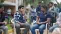 Puneeth Rajkumar visits Allu Sirish's Oka Kshanam sets Photos