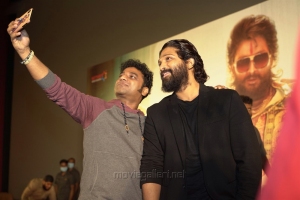 Devi Sri Prasad, Allu Arjun @ Pushpa Press Meet Chennai Stills