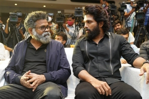 Sukumar, Allu Arjun @ Pushpa Press Meet Hyderabad Photos