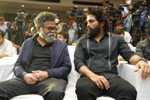 Sukumar, Allu Arjun @ Pushpa Press Meet Hyderabad Photos