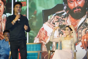 Devi Sri Prasad, Rashmika Mandanna @ Pushpa Press Meet Hyderabad Photos