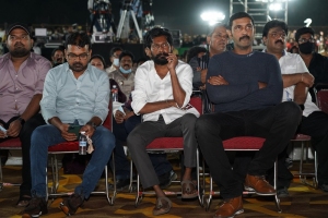 Koratala Siva, Buchi Babu Sana, Ajay @ Pushpa Movie Pre Release Event Stills