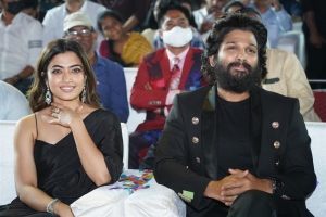 Rashmika, Allu Arjun @ Pushpa Movie Pre Release Event Stills